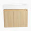 Meuble-lavabo 24 po avec lavabo en céramique, meuble-lavabo mural flottant, armoire de rangement en bois avec portes doubles pour la salle de bain, chêne-76056337