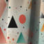 Tissu pastel de couleur triangles I - Rideau abstrait - Rideau géométrique occultant - 1 panneau-107546196