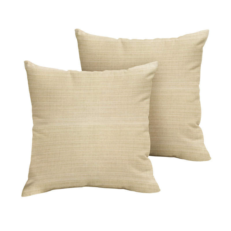 Diceman Sunbrella® Outdoor Reversible Throw Pillow, 20" x 20", Tan