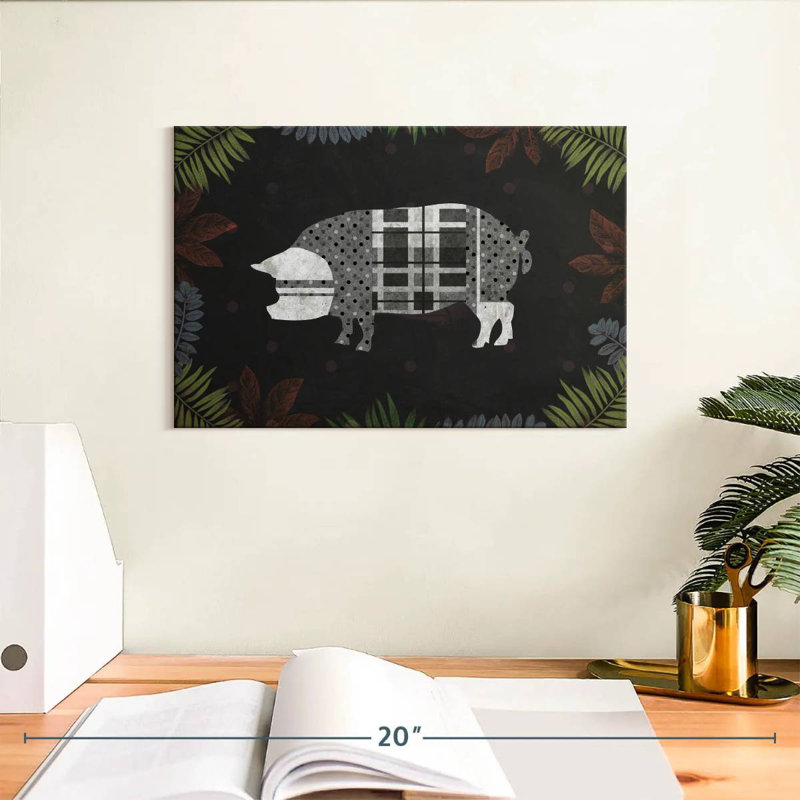 Brampt Modern Farm Pig, 8" H x 12" W