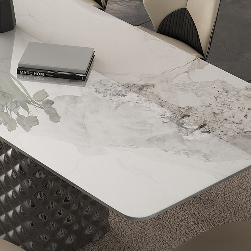 Table Rock Modern Modern, base en titane gris, H 29,5 po x L 70,9 po x l 35,4 po