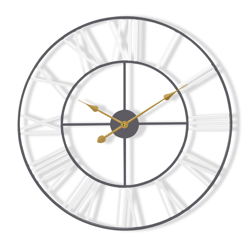 Horloge murale 12 po , Blanc, Médium