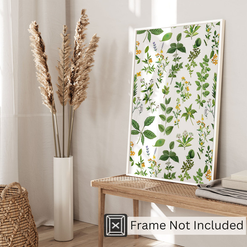 «Botanical Plants & Herbs I Cottage», reproduction d'art non encadrée, H 16 po x l 12 po