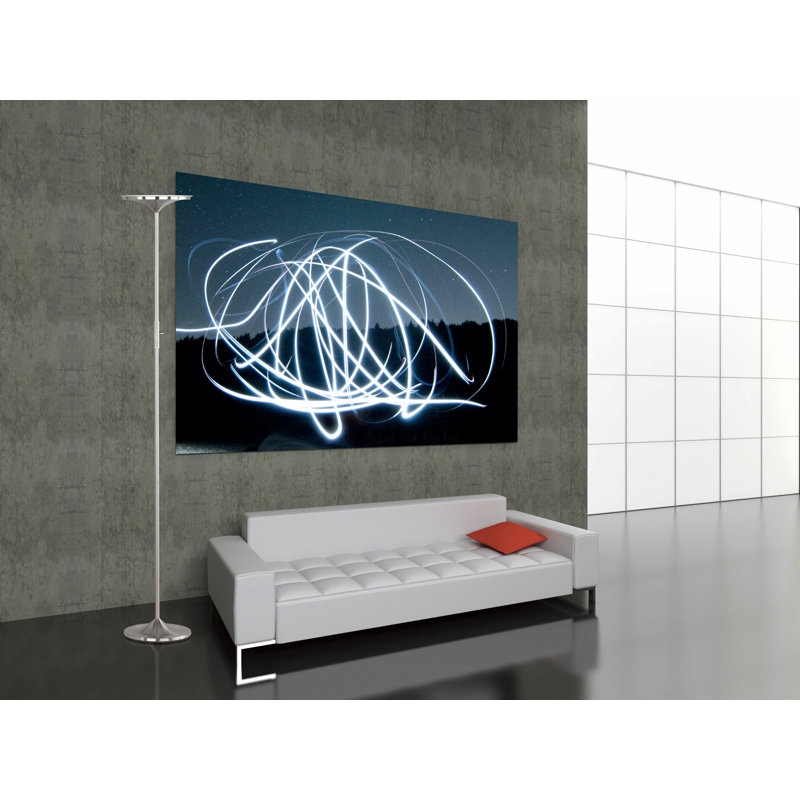 Alma 71'' LED Torchiere Floor Lamp, Satin Nickel