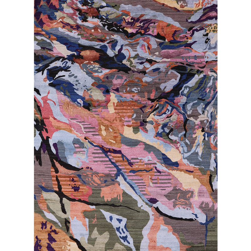 Hannibal Abstract Indoor Rug, Round 7'