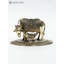 6 petites statues de vache et de veau en laiton doré