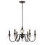 Lustre classique à 6 lumières de style bougie Enders
