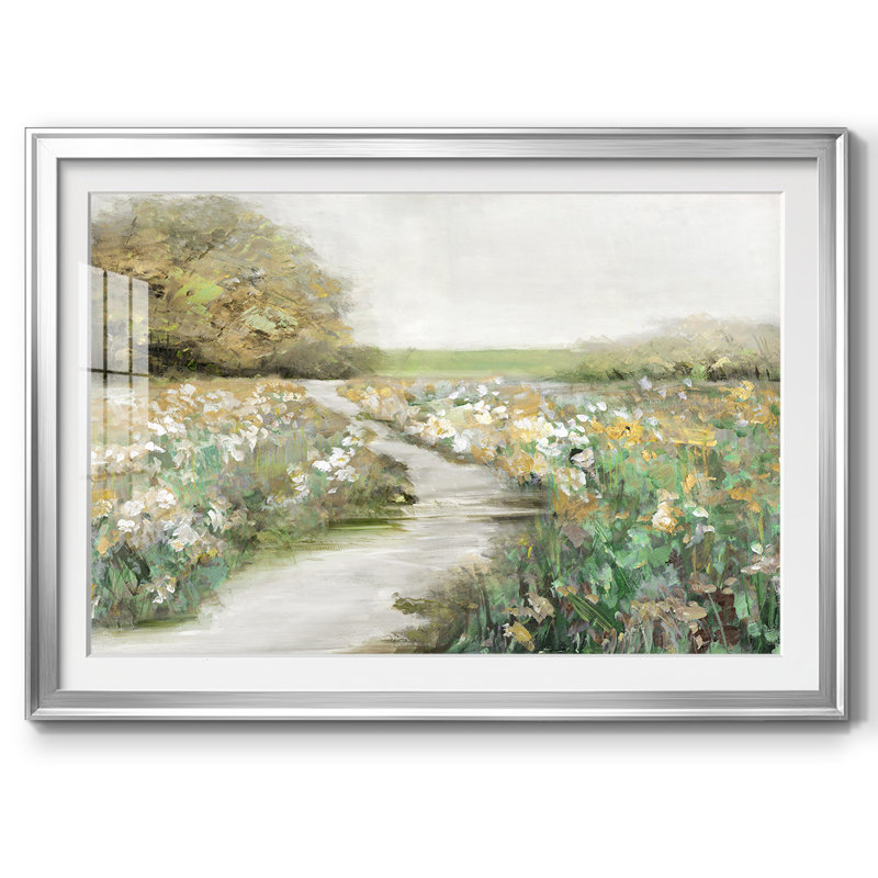 Quiet Meadow, reproduction d'art encadrée, H 30 po x l 44 po x P 1,5 po, Argent