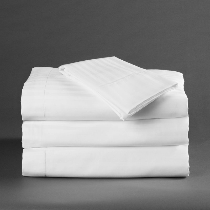 Martex Millennium Sheets 250 Stripe Fitted Sheet, Queen 60" x 80" x 15"