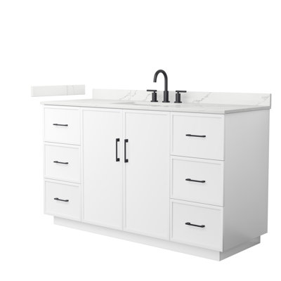 Elan TK 60" Freestanding Single Bathroom Vanity with Quartz Top
