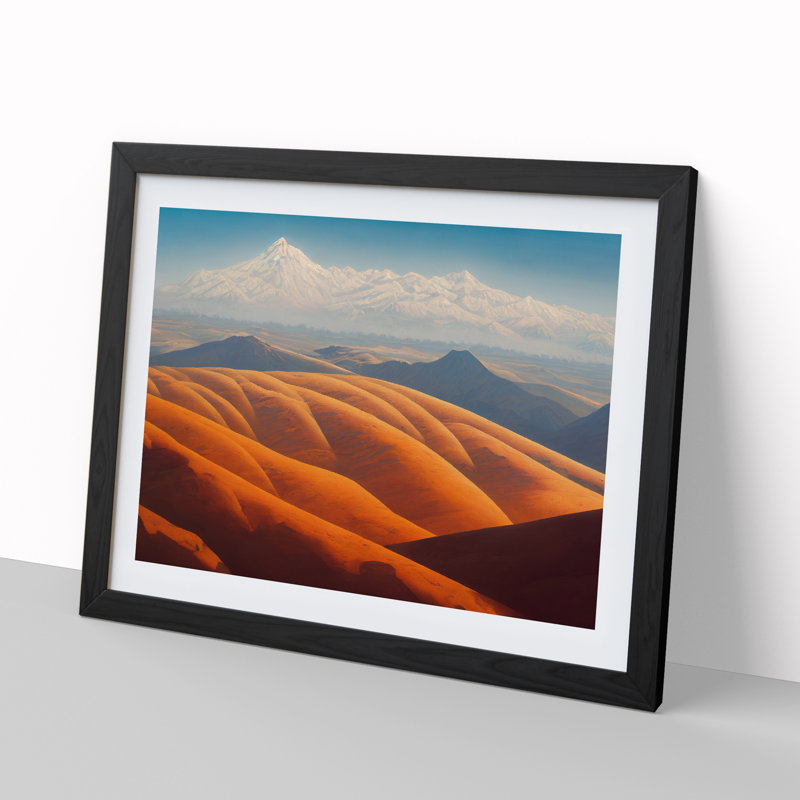 Grand Mountain Landscape - Print, Black, 25cm H x 34cm W