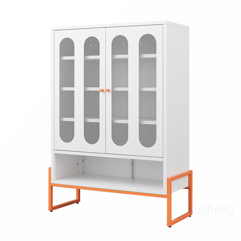 Versatile Double Door Shoe Cabinet with Innovative Design for Optimal Storage, White