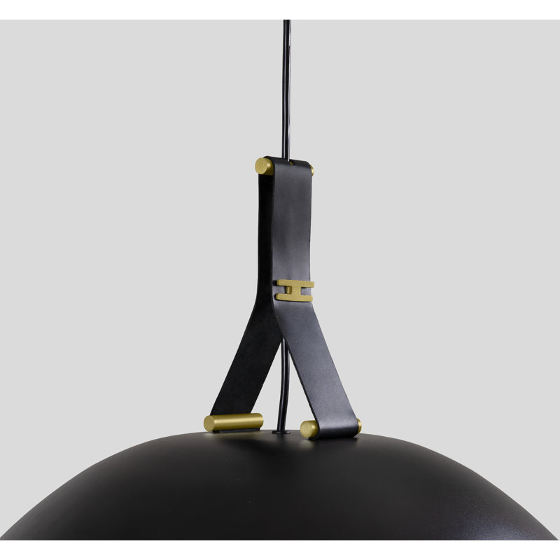 Volo 18" LED Pendant, Black, Brushed Brass/Black, 4000K