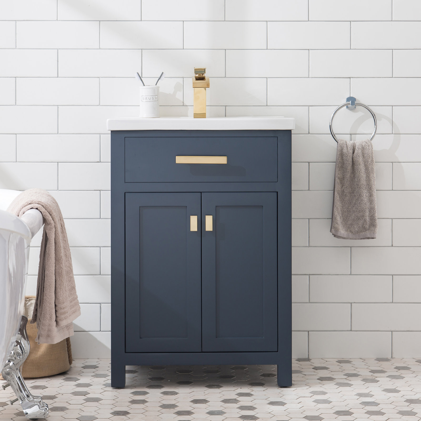 Caitlyn 24" Single Bathroom Vanity, Monarch Blue