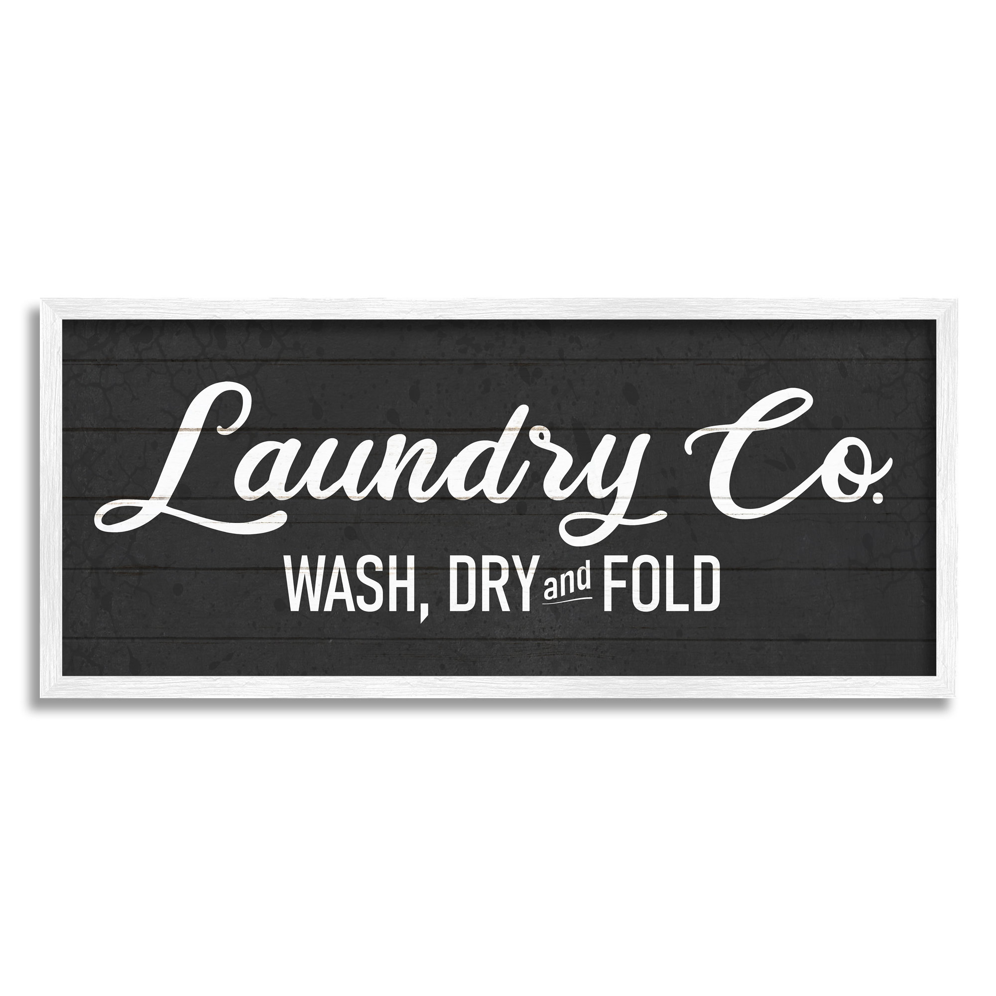 Stupell Industries Rustic Wash Dry Fold Laundry Room Text Sign by Kim ...