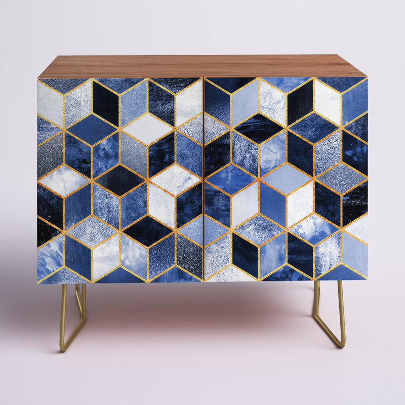 Accent Cabinet, Brown/Gold