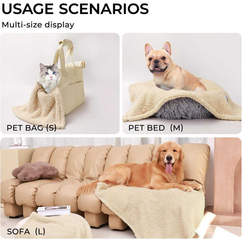 Couverture d'extérieur pour animaux, 23 po x 16 po, Beige