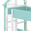 Lit superposé en forme de maison avec tiroirs de rangement, tablettes et éclairage intégré-1443603273