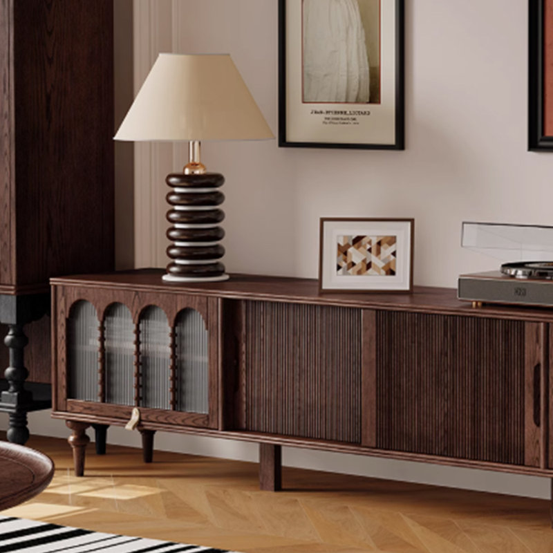 Mid-century rare design wooden TV cabinet