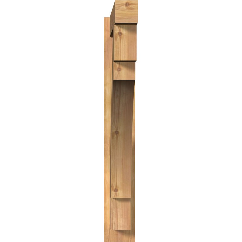 Persienne en bois Merced Block Rustic Timber, P 36 po x H 40 po, Sapin Douglas de 8 po (sciage brut)