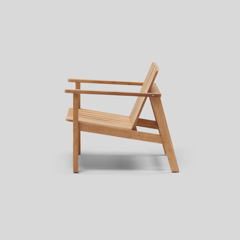 Teak Natural Wood Outdoor Adirondack Chair with Arms