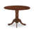 3-Piece Antique Walnut Finish Solid Wood Top-Round Upholstered Dining Room Set with Dropleaf-Seats 4-155756918-155756906