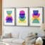 Bright Stack I - Impression personnalisée de qualité supérieure avec cadre mat - 3 pièces-478690062-478690058