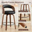 Tabouret de comptoir pivotant confortable avec pieds en bois massif durable-120285792-120285790