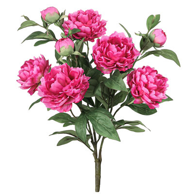 Bouquet de tiges de pivoines artificielles