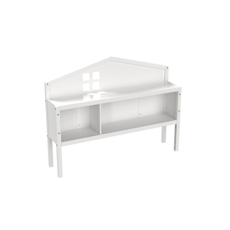 Tête de lit avec armoire de rangement pour lit Montessori, Blanc