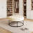 Owen Genuine Leather Round Ottoman-1381695354