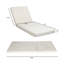 Ensemble de chaises longues, espace disponible d'un côté, bois massif d'acacia avec coussin de détente (crème et triple pli) - version assortie disponible-1906002574