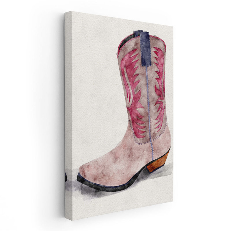 Cowgirl Boot II - reproduction d'art sur toile, H 30 po x l 20 po