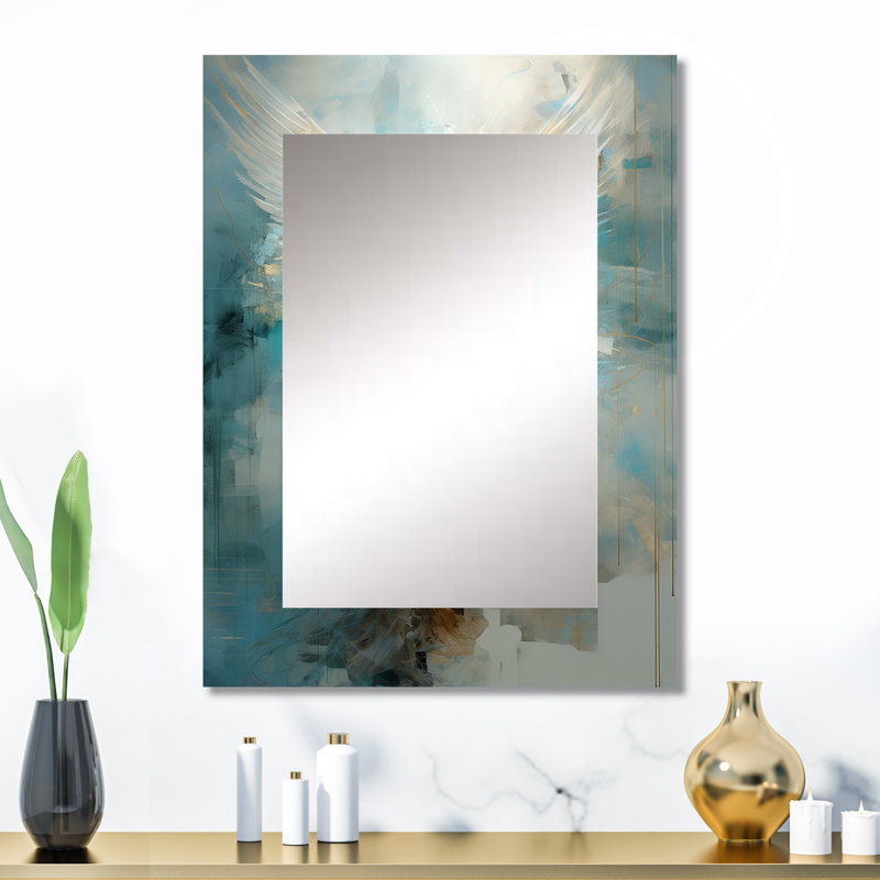 Angels Announcement Celestical Christianism I - Christianity Large Mirror, Traditional Decorative Wall Mirror, Printed Metal Art