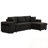 L-Shape Sectional Sofa with Storage Chaise and 2 Stools-1496205193