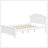 Full Size Wood Platform Bed with Headboard, White