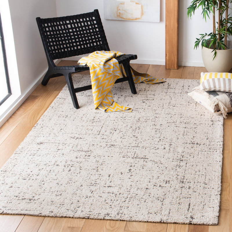 Tapis classique à motif abstrait tissé à la main, Rectangle 6 pi x 9 pi