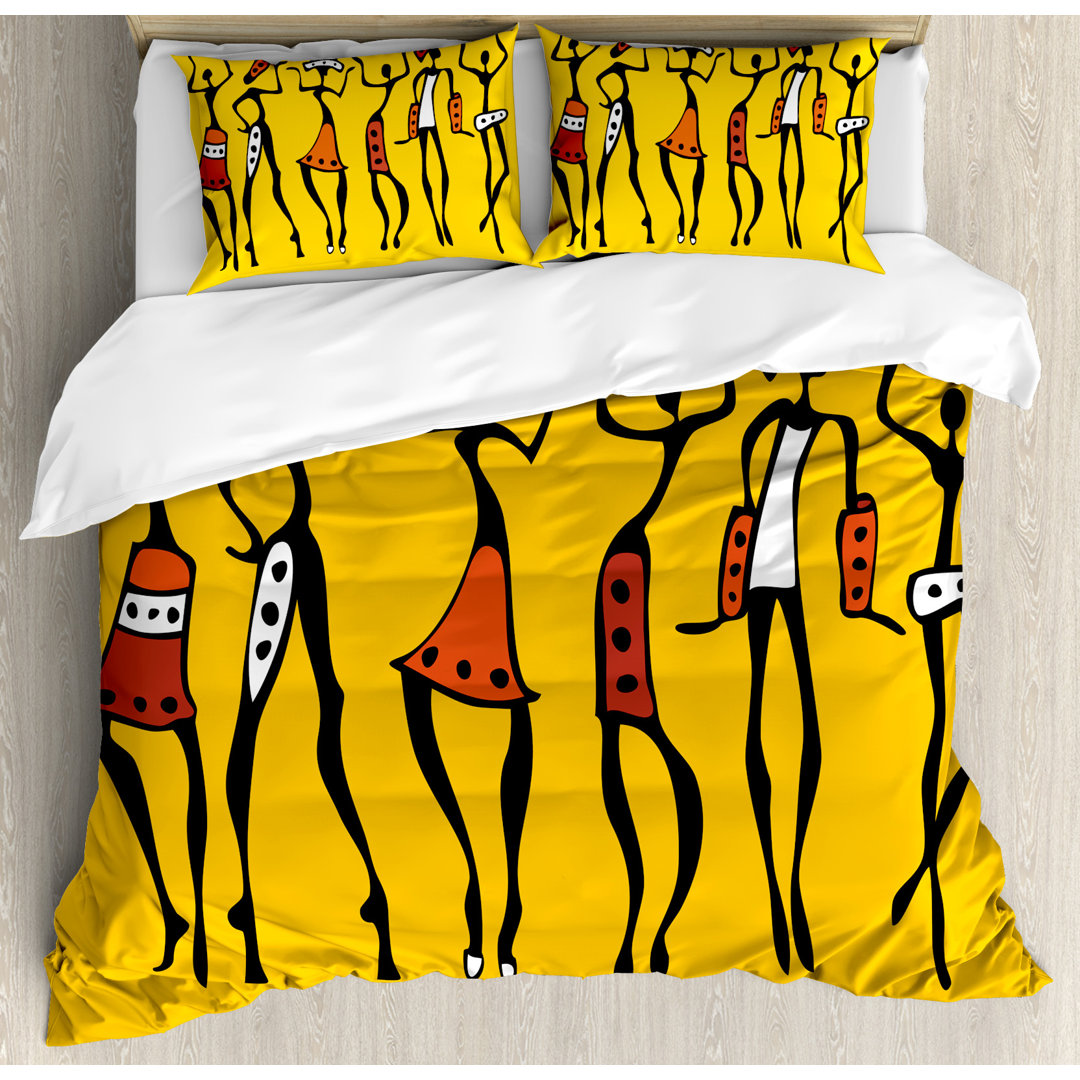 Afro Modern & Contemporary Duvet Cover Set Ambesonne 