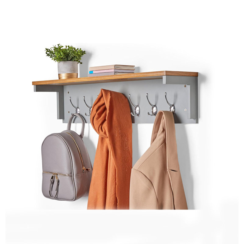 Ashwini Wall 7 - Hook Wall Mounted Coat Rack