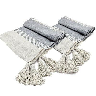 50X60" Conrad Grey Throw Blanket, 2 Pack