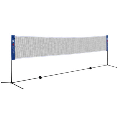 Badminton Net Set, 1.0"L x 1.0"W x 1.0"H, Mesh, 1 Pc, White, **Dimensions**: A standard badminton net is 1.55 meters (5 feet 1 inch)