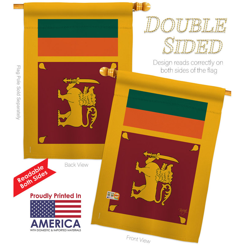Double Sided 40'' H x 28'' W Polyester Flag Set