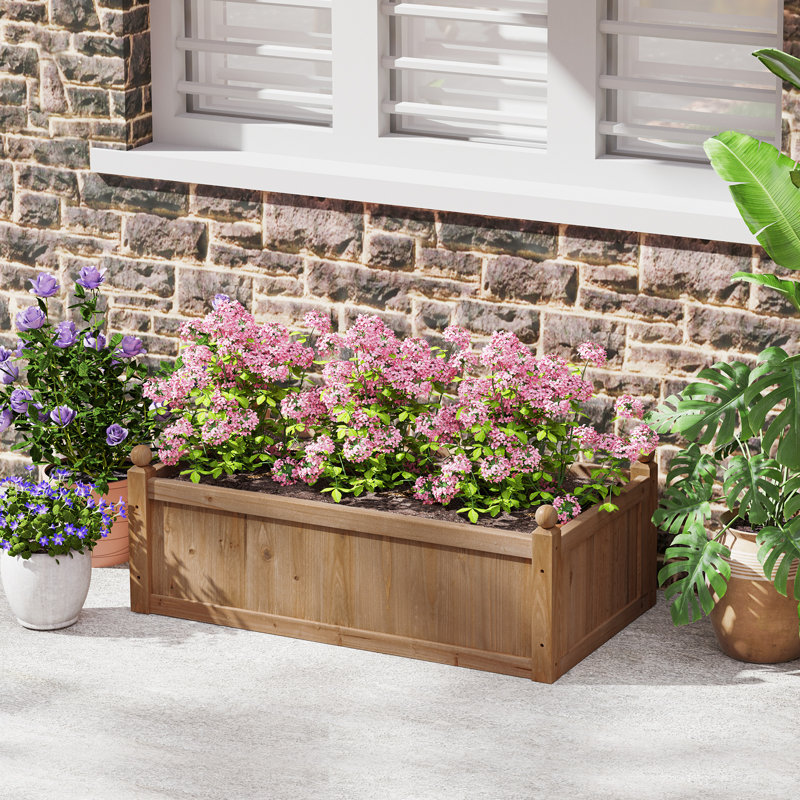 Jardinière Arlmont & Co. avec jardin surélevé 46 po x 24 po x 16 po avec 4 trous de drainage pour patio