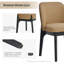 Ensemble de 4 chaises de salle à manger rembourrées en polyester de 19,5 po de hauteur avec pieds en bois massif noir-923743-923742