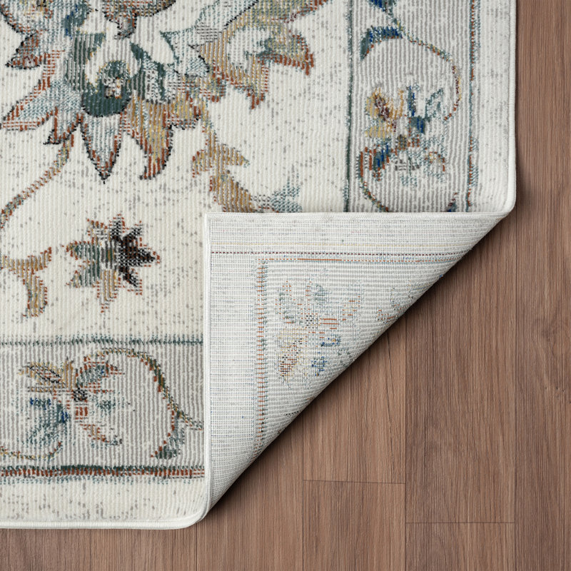 Tapis performance d'intérieur / floral Nekiesha, Rectangle 8 pi 9 po x 11 pi 9 po