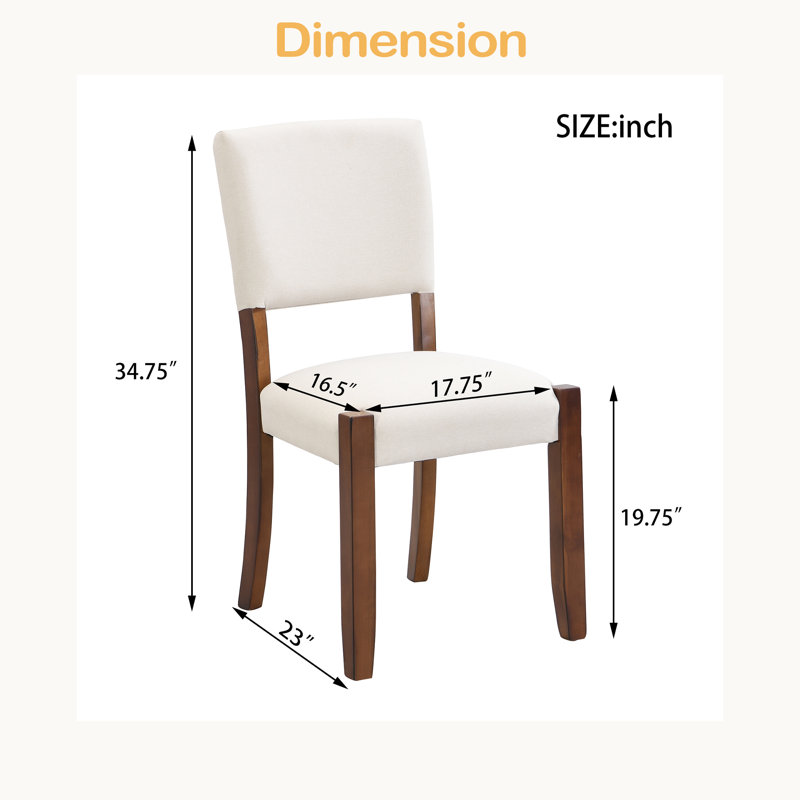 Ensemble de 4 chaises de salle à manger rembourrées, chaises de cuisine ergonomiques avec mousse de haute qualité et pieds en bois d'hévéa massif, chaises d'appoint modernes et confortables pour la salle à manger