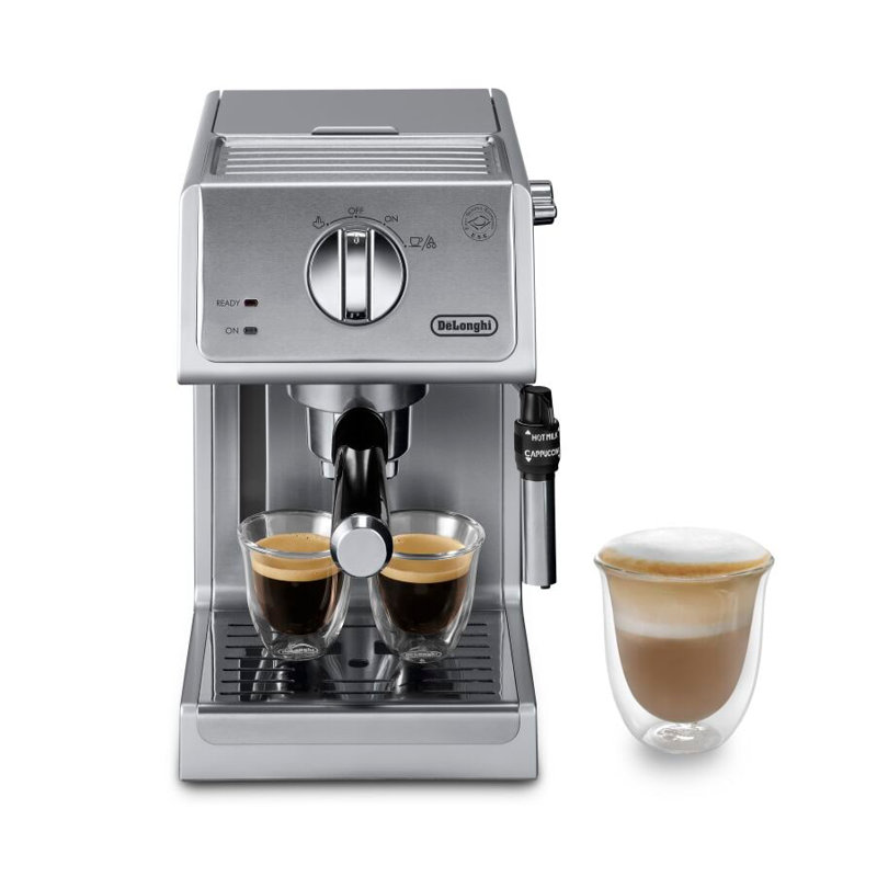 De'Longhi 15 Bar Espresso and Cappuccino Machine with Premium Adjustable Frother, Silver