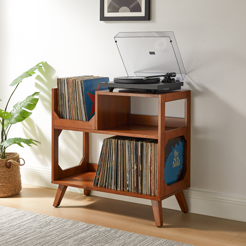 Console de rangement pour disques Barajas, Noyer