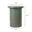 Table d'appoint ronde dorée au design moderne pour patio, tabouret d'extérieur artisanal peint à la main, largeur 43,6 cm (17,15 po), sans assemblage, style contemporain, petit élément décoratif pour jardin.