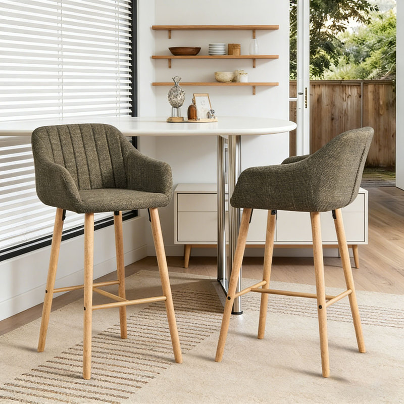 Ensemble de tabourets de bar modernes, Vert